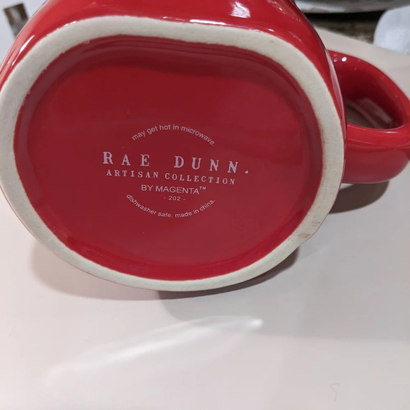 Rae Dunn free form 16oz stoneware "Cup Of Cheer" oversized Artisan Christmas Mug - Picture 3 of 4